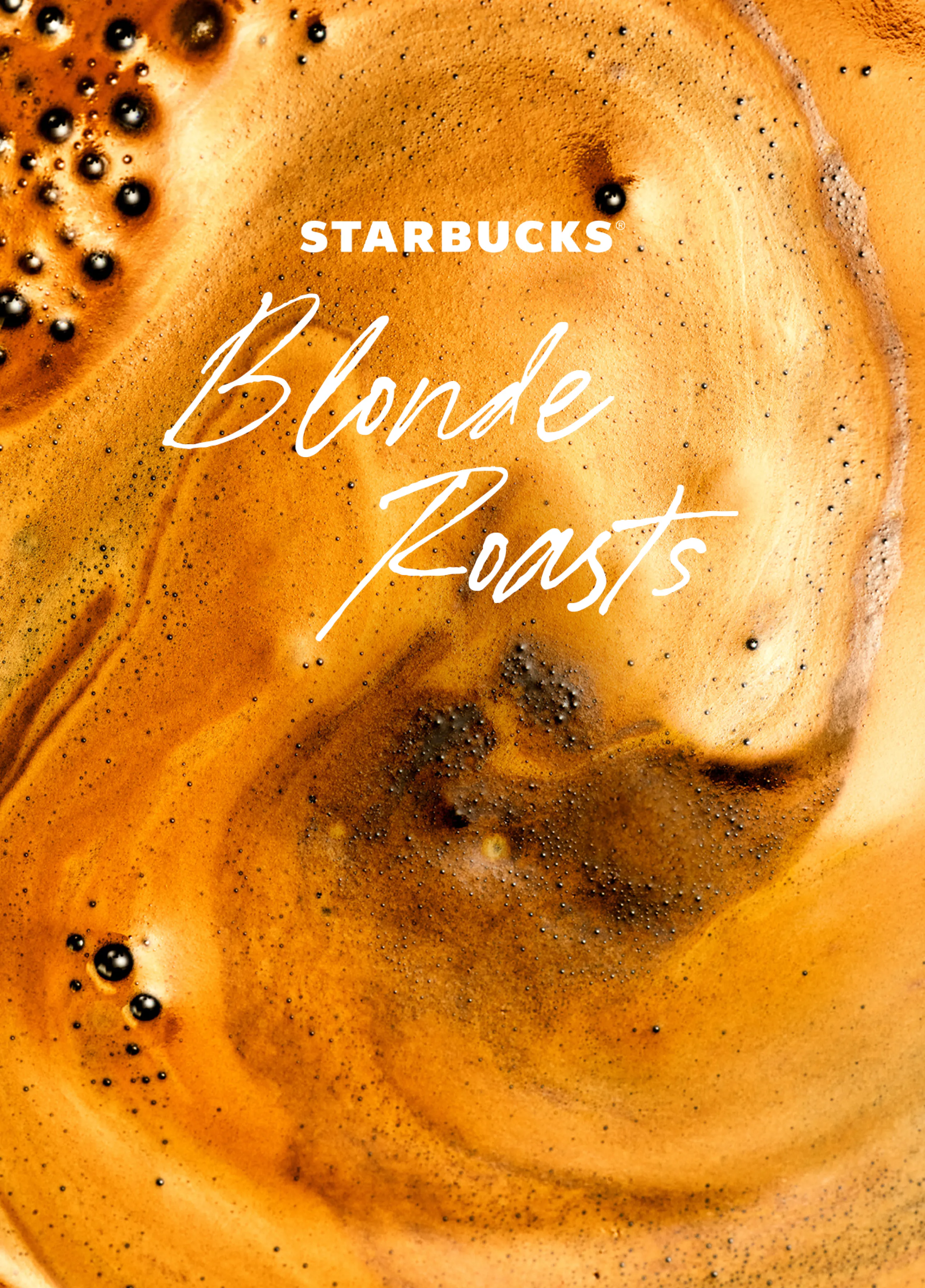 Closeup of Starbucks Blonde Roast
