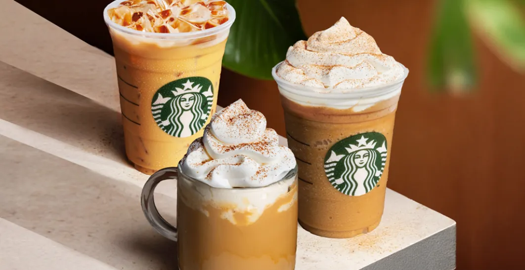 The pumpkin spice collection arranged on a table