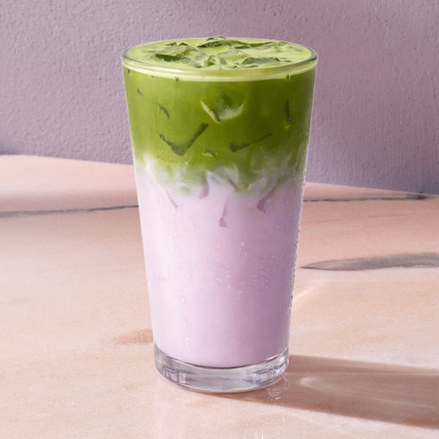 Iced Ube Vanilla Matcha Latte 